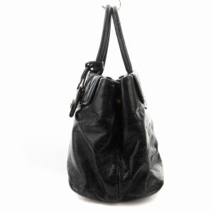 miumiu バイカー 2WAY ハンドバック ショルダー 鞄 レザー ファスナー リカラー品 黒 ブラック ECH
