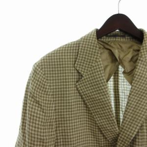GUCCI テーラードジャケット ギンガムチェック ベージュ 46
