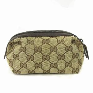 GUCCI GGキャンバス 化粧ポーチ コスメ 29596 ベージュ 小物