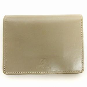 GLENROYAL BELLOWS PURSE フラップ 財布 レザー アコーディオン ウォレット グレージュ系 SM3