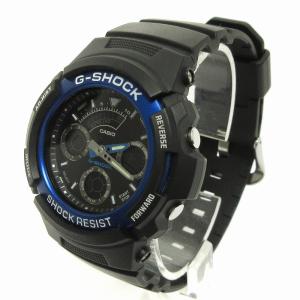 CASIO G-SHOCK 腕時計 アナデジ クオーツ AW-591-2AJF ブラック ブルー ウォッチ SM3