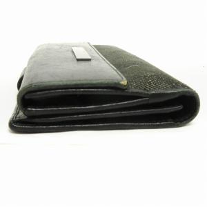 GUCCI GGキャンバス 長財布 レザー 黒 ブラック ウォレット AA