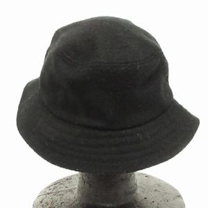 STUSSY バケットハット ロゴ 刺繍 ウール 132783 黒 ブラック 帽子