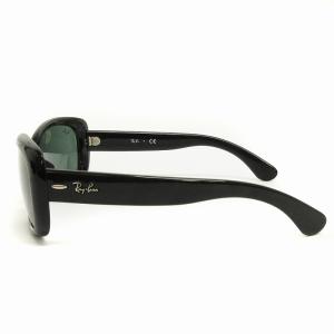 Ray-Ban 美品 JACKIE OHH サングラス カラーレンズ アイウェア RB4101F 黒 ブラック グリーンスモーク 5816