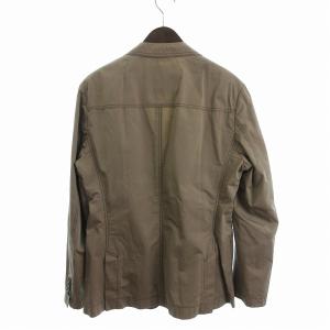 HUGO BOSS タグ付き テーラードジャケット シングル 2B コットン 無地 サイドベント 茶 ブラウン 46