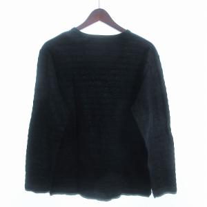 BURBERRY BLACK LABEL Tシャツ カットソー 長袖 Vネック コットン 黒 ブラック 3