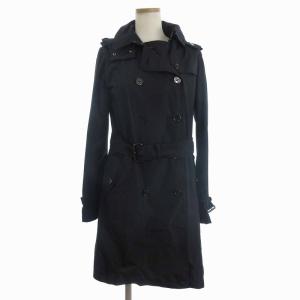 非売品 ライナー付き ロング トレンチコート 裏地ノバチェック 黒 XS 34 ジャケット・アウター