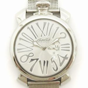 マヌアーレスリム 腕時計 46mm SLIM 5080 アナログ クォーツ シルバーカラー ジャンク AA SM3