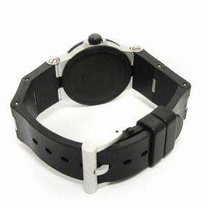 BVLGARI アルミニウム 腕時計 AL32TA アナログ クォーツ ブラック シルバーカラー