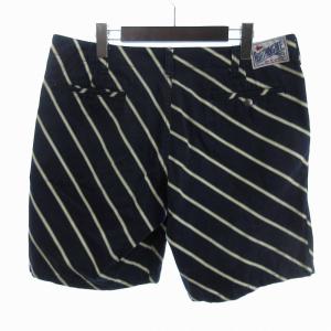A BATHING APE ショートパンツ ハーフパンツ ショーツ ライン コットン 紺 ネイビー L