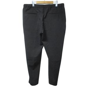 GIORGIO ARMANI 美品 スラックス パンツ テーパード 大きいサイズ クリースステッチ ウール 黒 ブラック 54R 180