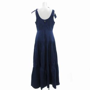 kate spade new york ワンピース ドレス ティアード マキシ ロング 4 M 紺 ネイビー