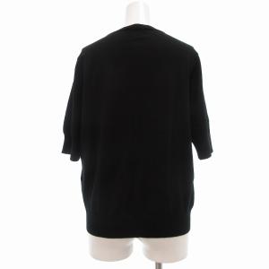 Max Mara LEISURE 美品 セーター ニット プルオーバー 五分袖 L 黒 ブラック