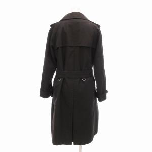 Aquascutum トレンチコート ジャケット ダブル ライナー付 裏地レース 10 M 黒 ブラック