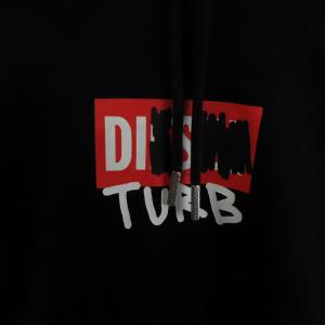 DIESEL パーカー 長袖 プルオーバー ロゴ コットン 黒 ブラック XS GY19