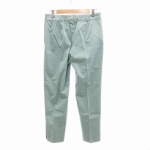Max Mara 白タグ パンツ スラックス 銀ボタン センタープレス テーパード 44 XL ミントグリーン