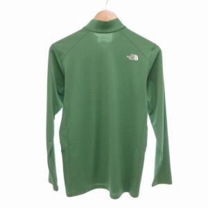 THE NORTH FACE ロングスリーブフラッシュドライスリーディージップアップ プルオーバー シャツ ハーフジップ 長袖 S 緑 グリーン NT12201