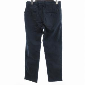 INCOTEX パンツ スラックス ロング テーパード コットン 紺 ネイビー 30
