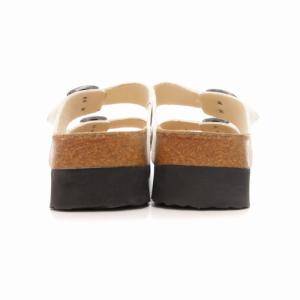 BIRKENSTOCK PAPILLIO サンダル 靴 シューズ アリゾナ プラットフォーム 厚底 25.0cm 白 ホワイト