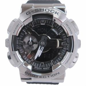 腕時計 クオーツ アナデジ メタルカバー GM-110-1ADR シルバーカラー