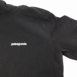 Patagonia Text Logo Uprisal Hoody パーカーフーディー 袖プリント 裏起毛 S 黒 ブラック STY39566FA19