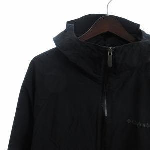 Columbia omni-heat ナイロンジャケット ジップアップ ロゴ 刺繍 黒 ブラック XL