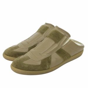 ジャーマントレーナー スリッポン スニーカー カーキ 42.5