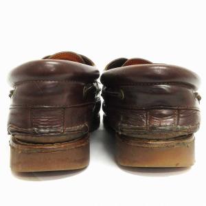 Timberland 3アイレット クラシック ラグ デッキシューズ モカシン レザー 50009 茶 ブラウン 42