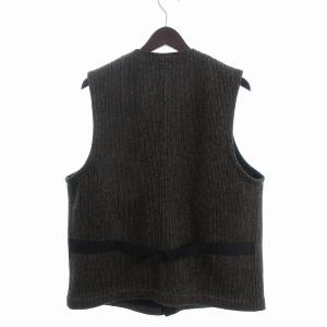 SUGAR CANE BEACH CLOTH VEST ベスト ジレ 前開き ウール SC14773 茶 ブラウン 42