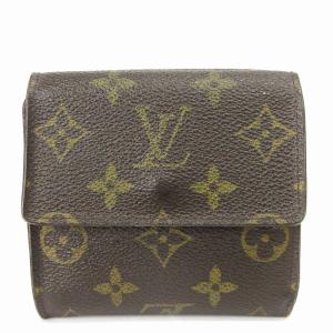 LOUIS VUITTON モノグラム ポルト モネ ビエ カルト クレディ 財布 三つ折り Wフラップ M61652 茶 ブラウン ウォレット