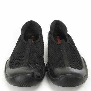 PRADA SPORT メッシュシューズ スリッポン ビブラムソール 黒 ブラック 23cm位 靴 GY18 AA