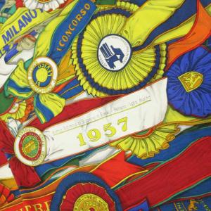 GUCCI スカーフ 大判 シルク ロゼット柄 総柄 緑 グリーン 小物 GY18 AA