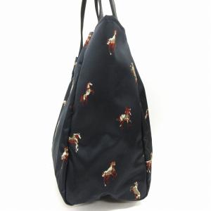 russet ナイロン トートバッグ M 馬柄 紺 ネイビー レッド系 GY18