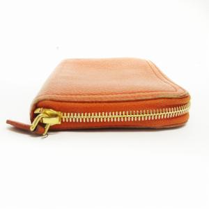 PRADA 長財布 ウォレット お札入れ 小銭入れ ラウンドファスナー レザー ロゴ オレンジ 小物