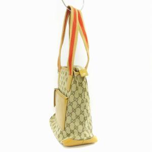 GUCCI GGキャンバス トートバッグ ハンド 019 0402 3754 レザー ベージュ 鞄