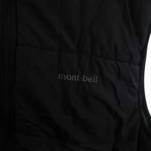 mont-bell ベスト ノースリーブ ジップアップ 中綿 ロゴ 紺 ネイビー M