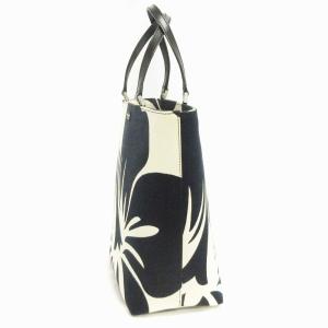 kate spade new york トートバッグ ハンド キャンバス ハイビスカス 総柄 白 黒 ホワイト ブラック 鞄 GY18