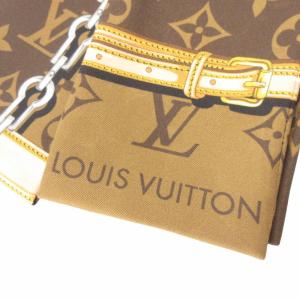 LOUIS VUITTON バンドー モノグラム コンフィデンシャル スカーフ チェーン柄 M78655 ブラウン