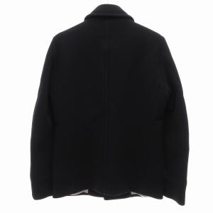 EDIFICE メルトンコート ブルゾン ウール くるみボタン 48 紺 ネイビー