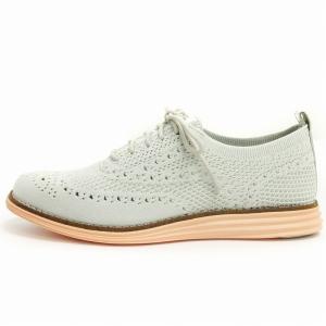 COLE HAAN オリジナル グランド スティッチライト ウィング オックスフォード シューズ べーパーグレーニット トロピカルピーチ 5.5