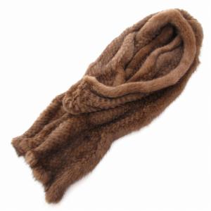 マフラー ティペット ファー 毛皮 ミンク 茶 ブラウン
