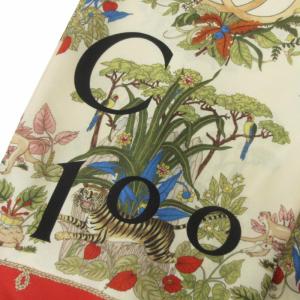 GUCCI 美品 100周年記念 スカーフ ストール シルク フリンジ フローラ 花柄 692033 マルチカラー 小物 AA