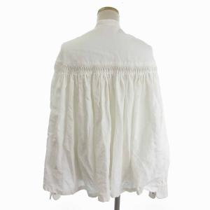 Scye シャツ ブラウス 長袖 麻 1218-31065 白 ホワイト 38 M位