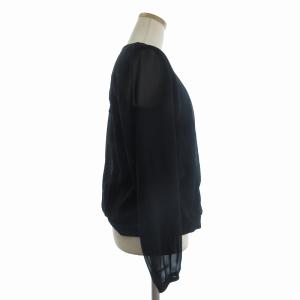 Leilian ブラウス カットソー 長袖 黒 ブラック 11 L
