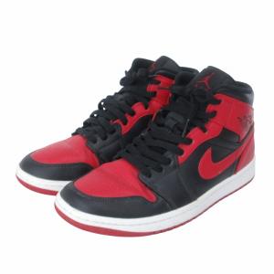 NIKE AirJordan 1 Mid Bred スニーカー 554724-074 レッド US8.5