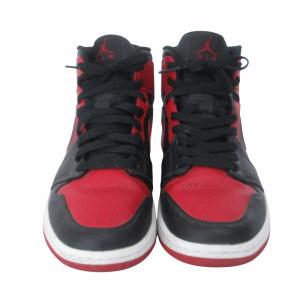 NIKE AirJordan 1 Mid Bred スニーカー 554724-074 レッド US8.5