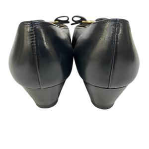 Salvatore Ferragamo パンプス ヴァラ レザー ローヒール 6.5 24cm ダークネイビー GY14