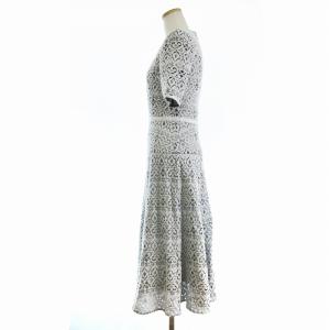 ANAYI ワンピース レース  ひざ丈 半袖 フレア 白 ホワイト 38