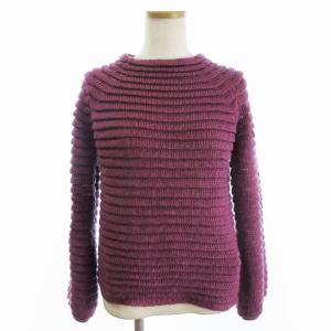 GBFAP-07390 レイヤードテクニックデザインニット セーター プルオーバー アルパカ混 ピンク M レディース OOM