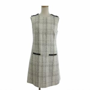 ツイードワンピース ホワイト 38